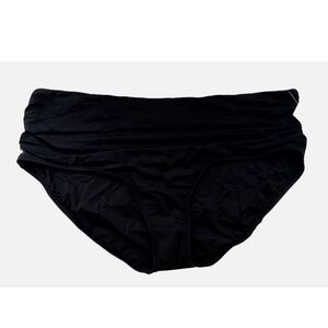 Kenneth Cole Reaction Nwt Gypsy Gem Black Shirred Ruched Swim Bikini Bottom